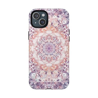 Purple Pink Mandala - Tough + MagSafe® iPhone 15 Phone Case