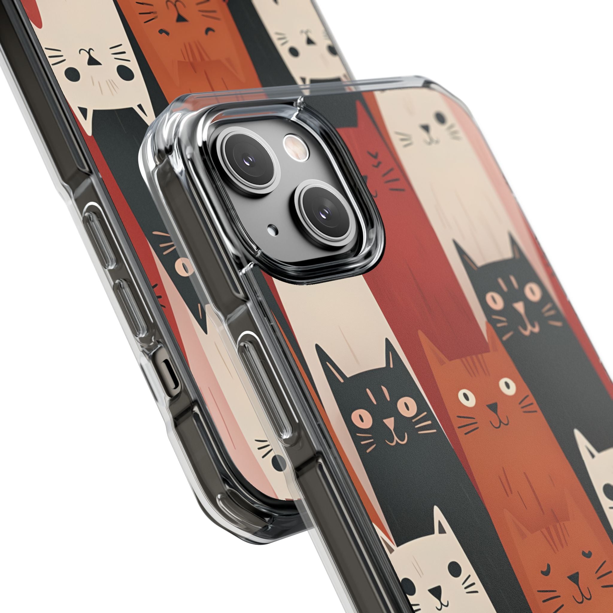 Elongated Cats Black iPhone 14 Plus Case - Impact