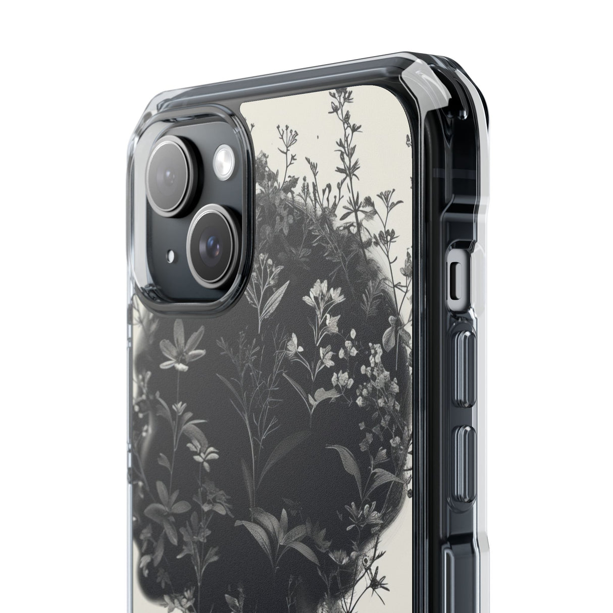 Botanical Silhouette Essence - Phone Case for iPhone (Clear Impact - Magnetic)