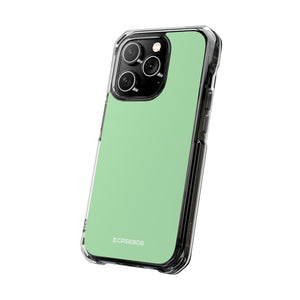 Seladongrün | Handyhülle für iPhone (Clear Impact Case – magnetisch) 