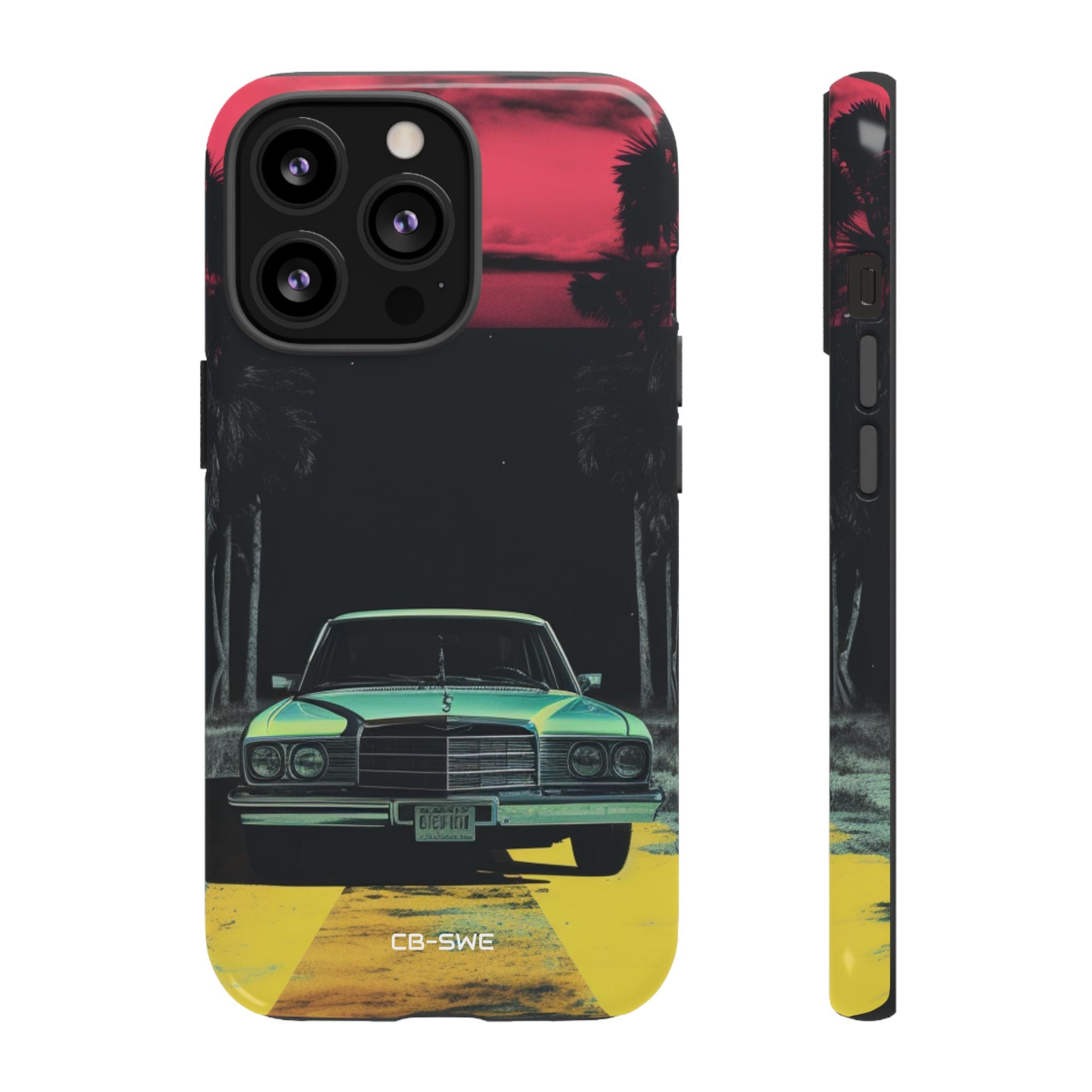 Retro Futuristic Nightscape - iPhone Case