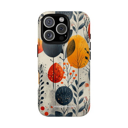 Modern Autumn Leaf Pattern - Tough iPhone 16 Phone Case