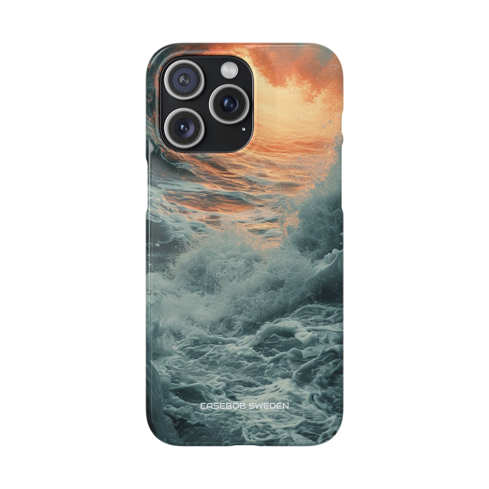 Fiery Wave Power - Slim iPhone 15 Phone Case