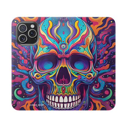 Psychedelic Skull - iPhone 15 Pro Max Case - Wallet