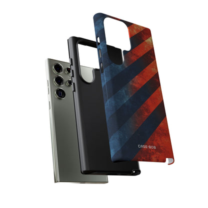 Diagonal Stripes Blaze Samsung S23 Ultra Case - Tough