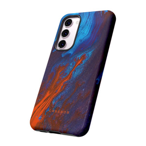 Orange Flame Ink Art - Protective Phone Case