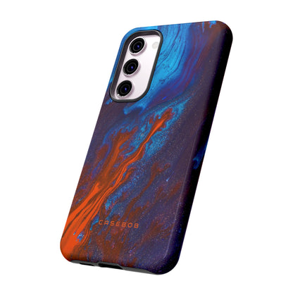 Orange Flame Ink Art - Protective Phone Case