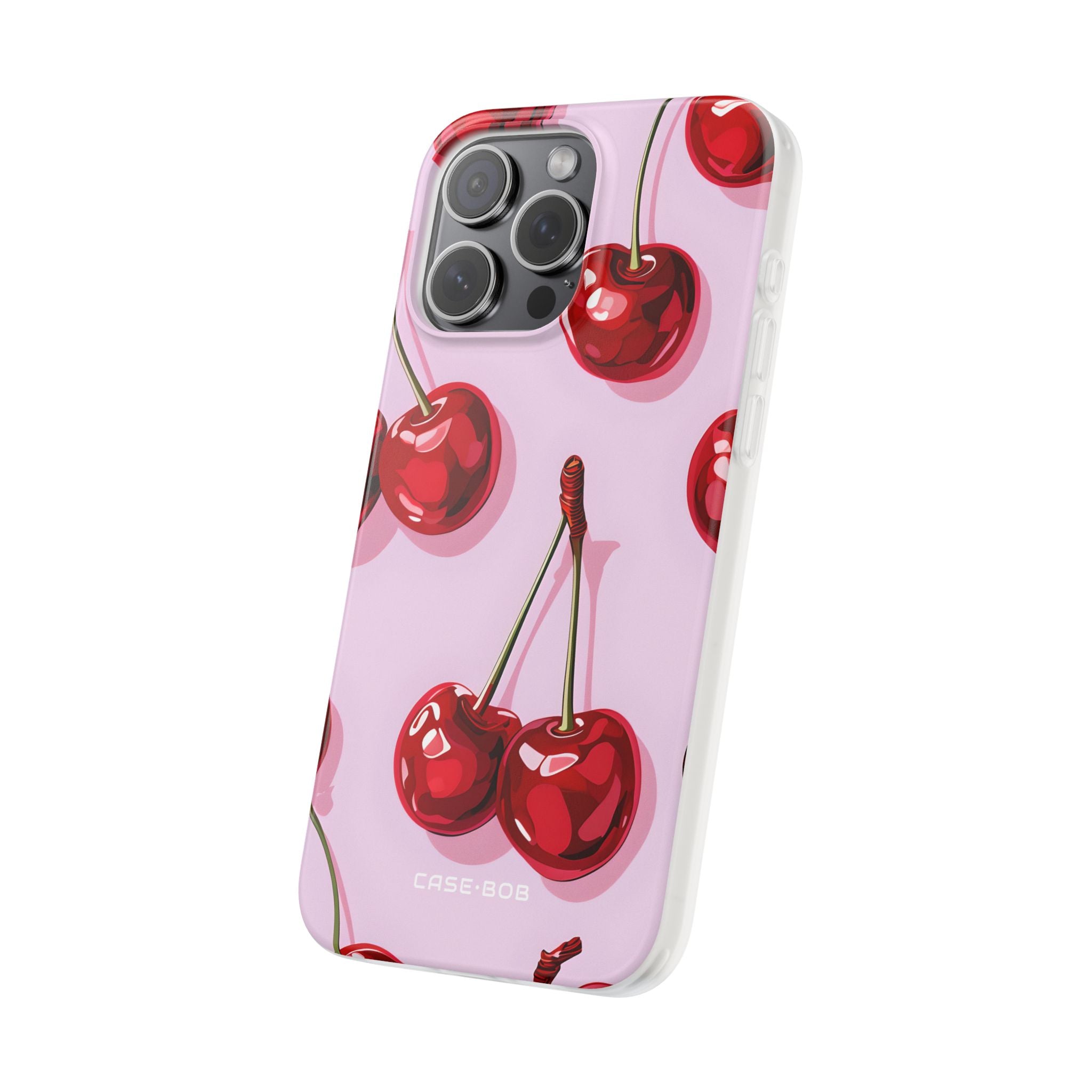 Glossy Cherry Burst iPhone 15 Pro Max Case - Soft