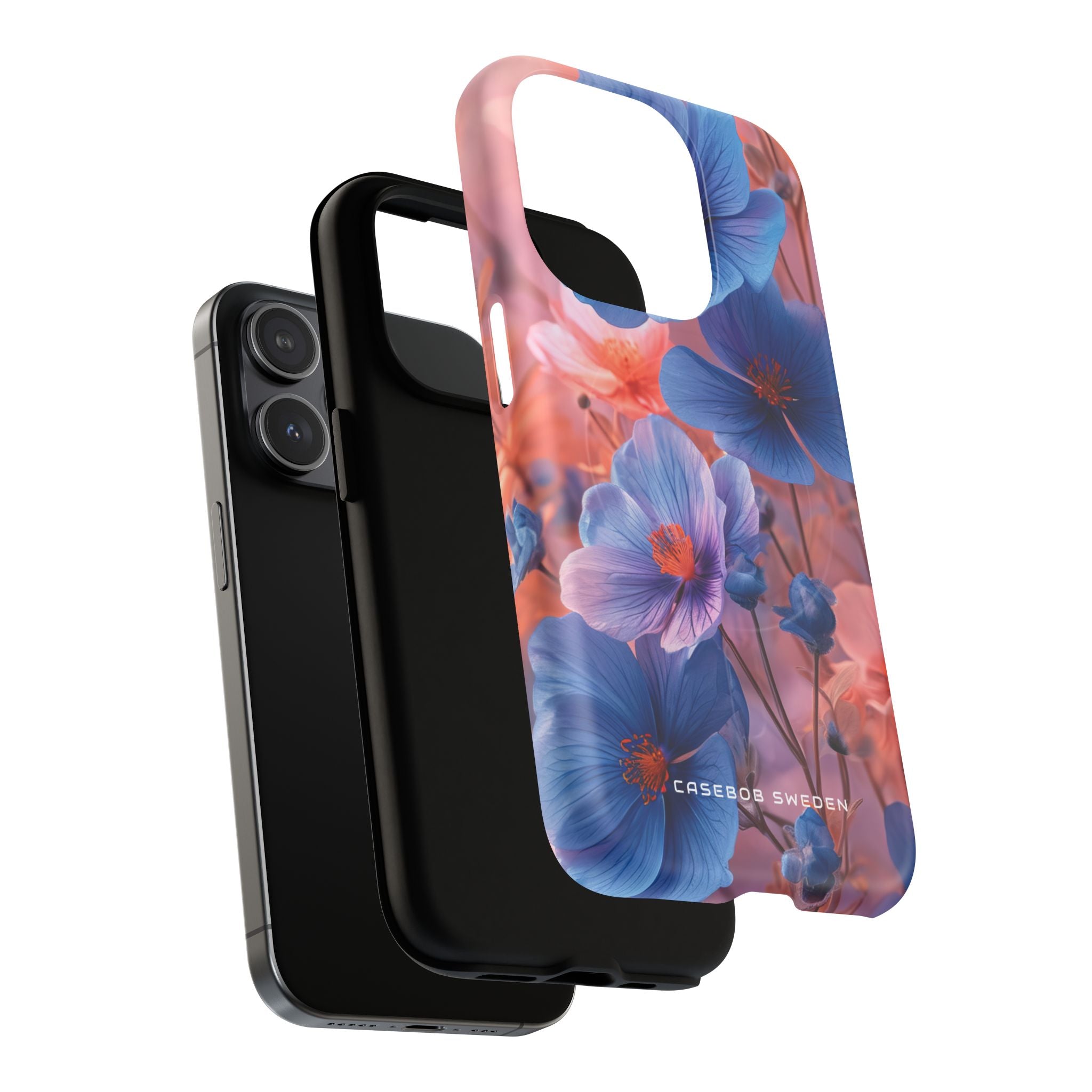 Harmonious Blooming Blues and Pinks iPhone 15 | Tough+ Phone Case