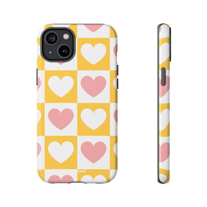 Heart Grid Harmony - iPhone Case