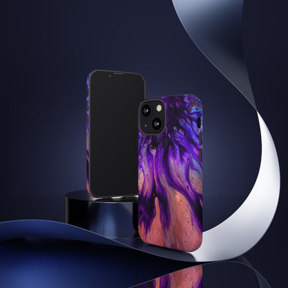 Purple Flow Ink Art iPhone Case (Protective) Phone Case