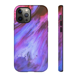 Purple Cosmos Ink Art iPhone Case (Protective) iPhone 12 Pro Matte Phone Case