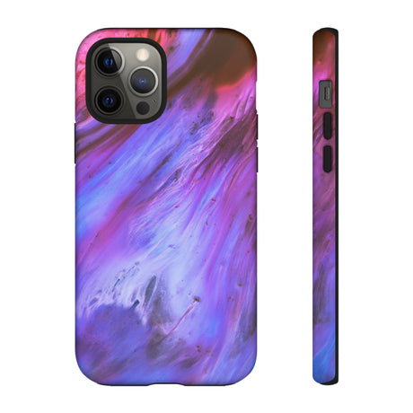 Purple Cosmos Ink Art iPhone Case (Protective) iPhone 12 Pro Matte Phone Case