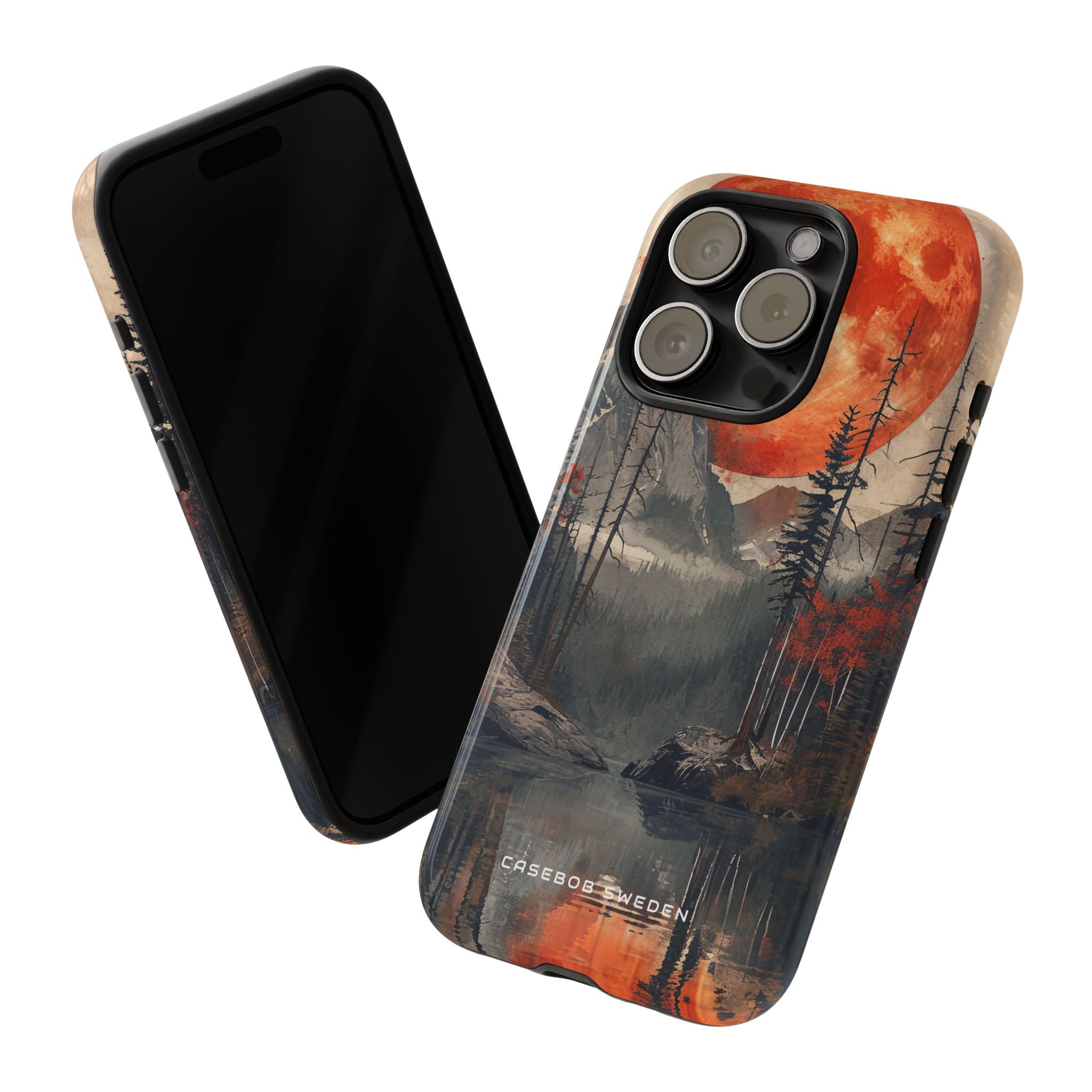 Celestial Glow Over Reflective Landscape iPhone 15 - Tough Phone Case