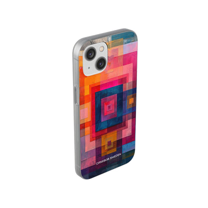 Vibrant Geometry - Flexi iPhone 14 Phone Case