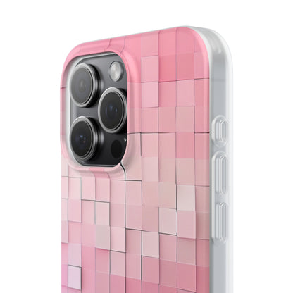 Gradient Pink Mosaic iPhone 15 - Flexi Phone Case