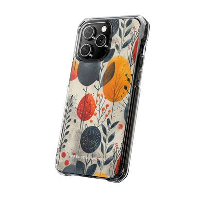 Vibrant Leaf Harmony iPhone 14 - Clear Impact Phone Case