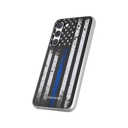 Blue Stripe Flag Samsung S23 Plus Case - Soft