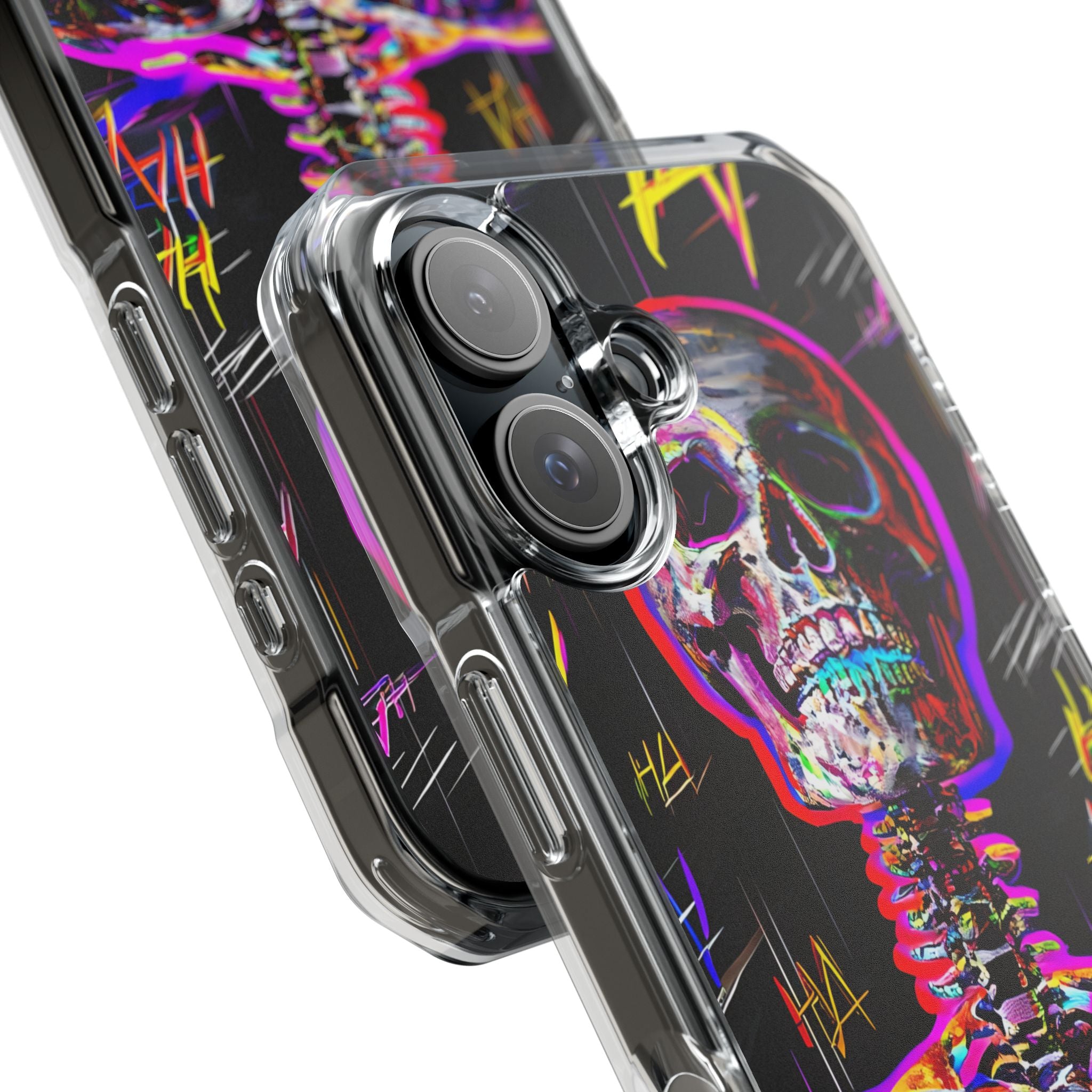 Neon Skeleton Chaos iPhone Case - Impact