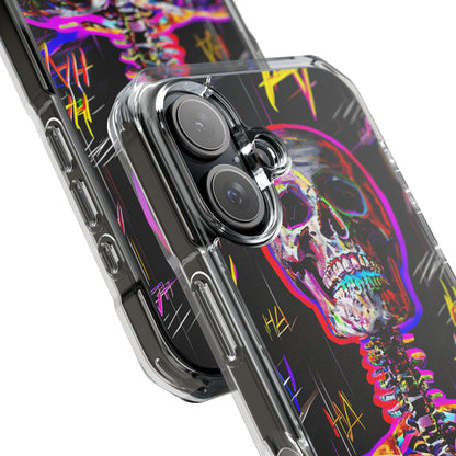 Neon Skeleton Chaos iPhone Case - Impact