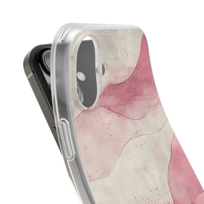 Crimson Waves iPhone 16 Plus Case - Soft