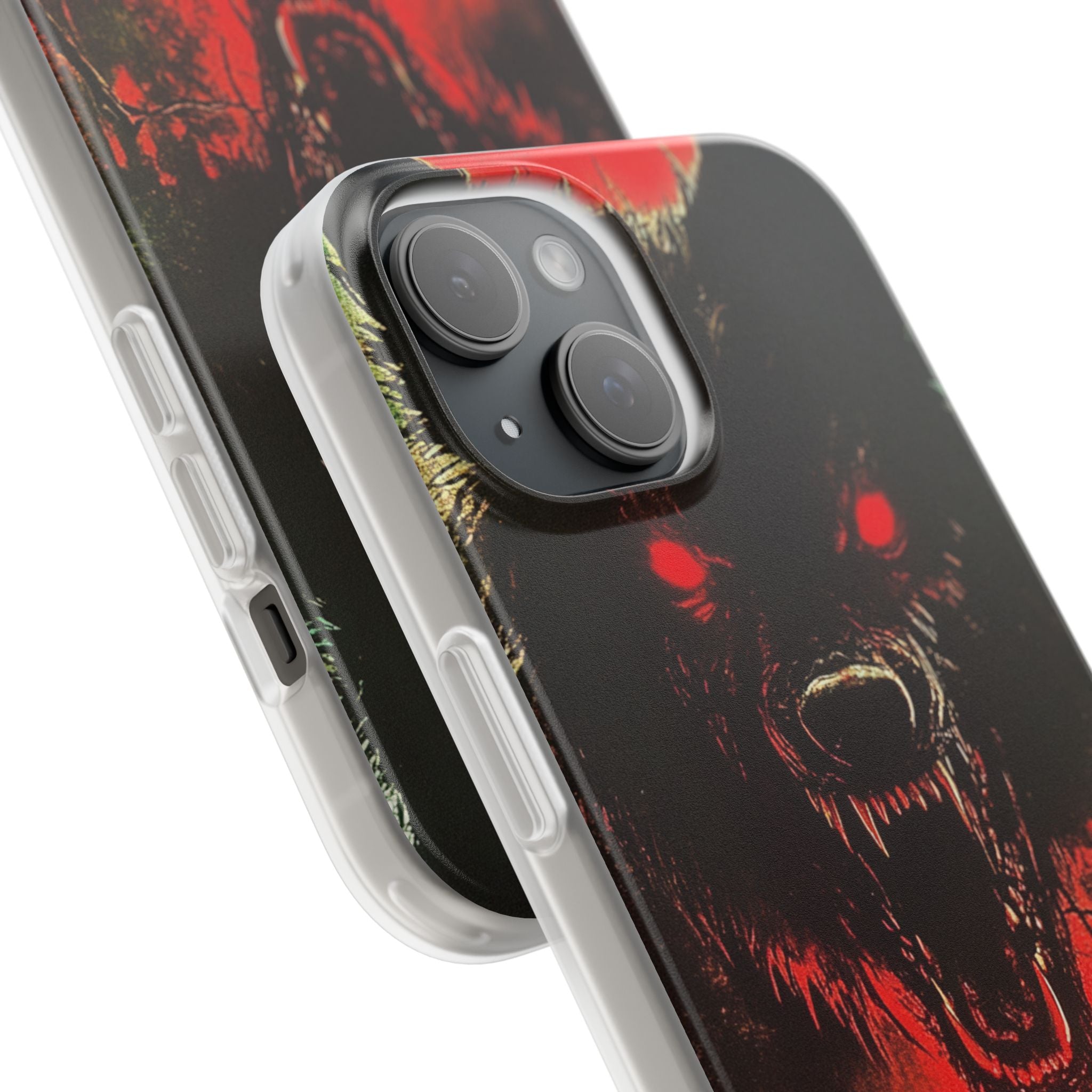 Crimson Wolf iPhone 15 Case - Soft