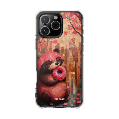 Raccoon Holds Donut iPhone Case - Impact
