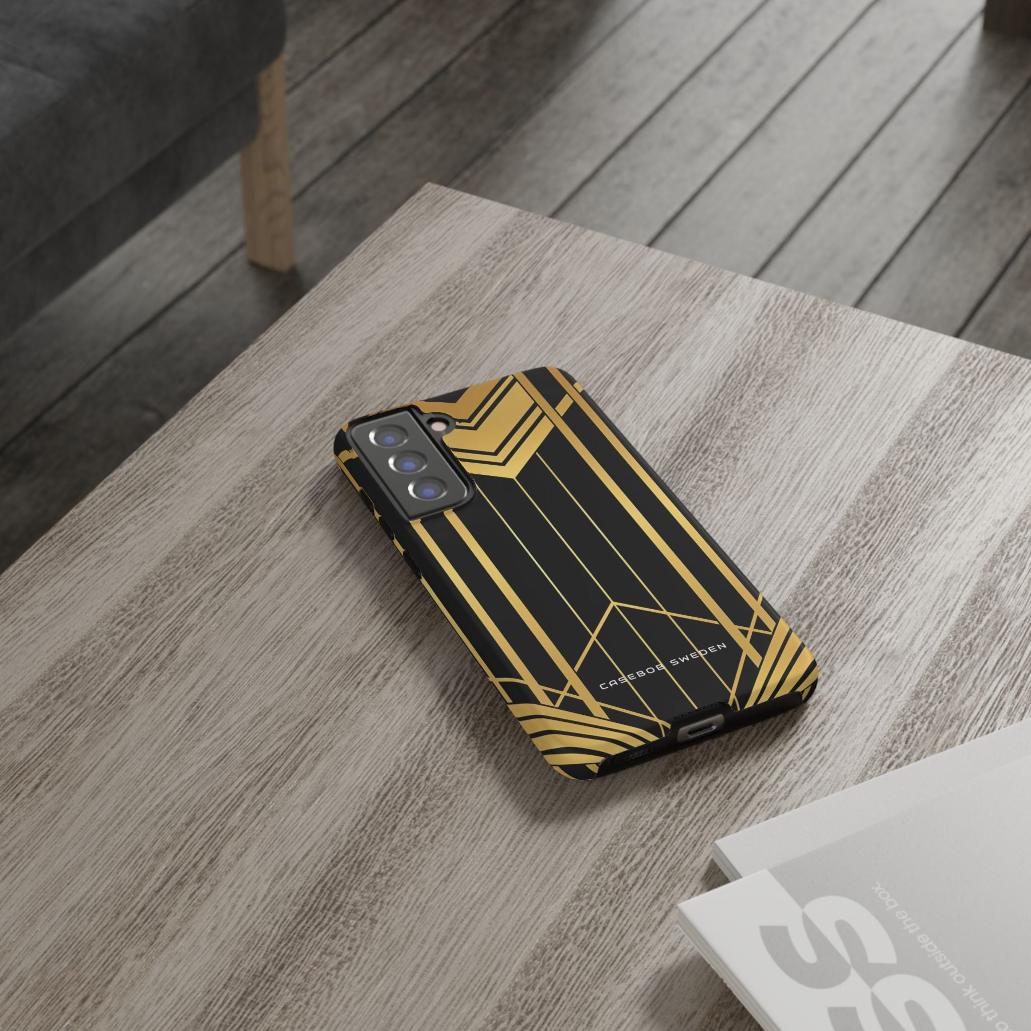 "Golden Art Deco Symmetry in Geometric Elegance"  Samsung S21 - Tough Phone Case