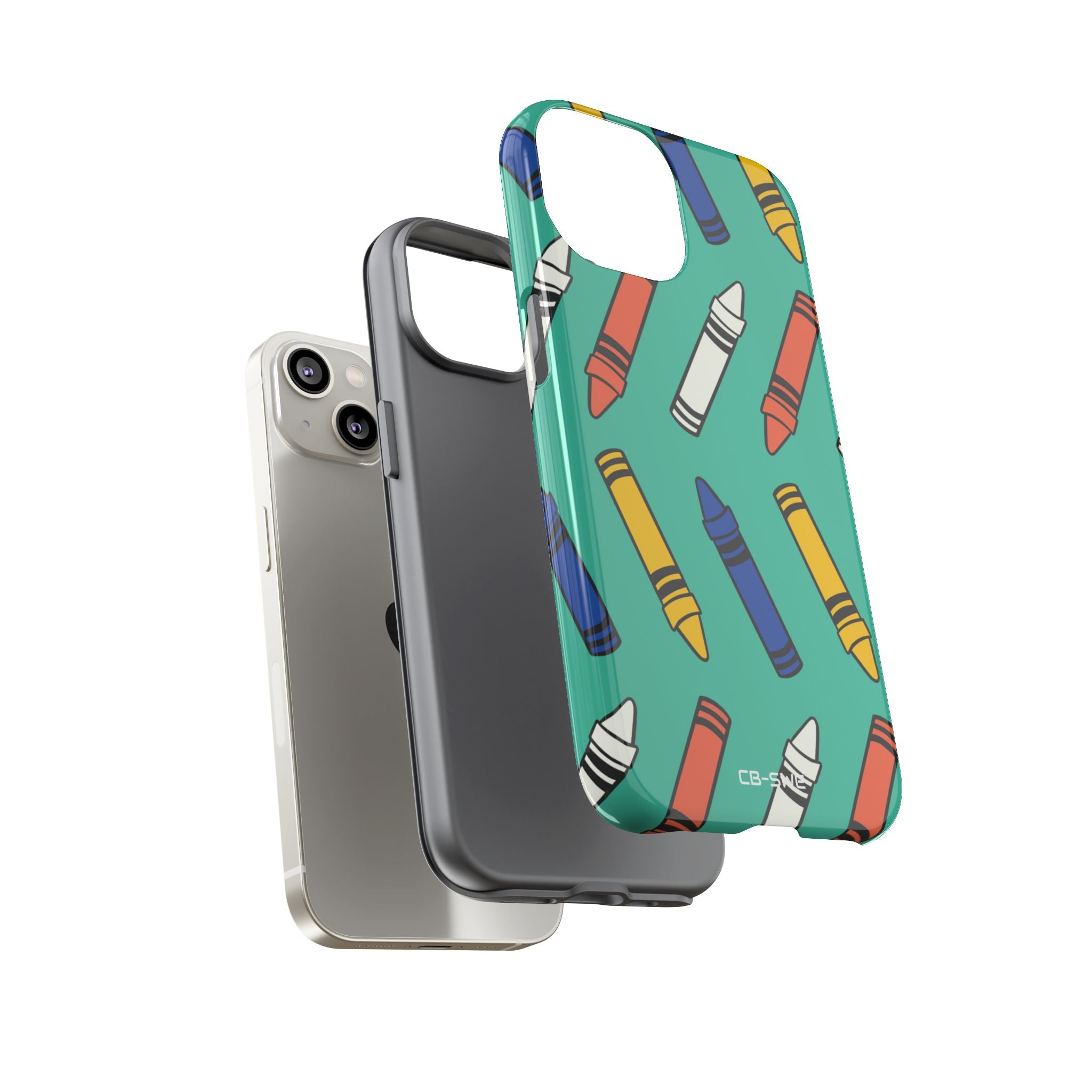 Crayons Dance Playfully - iPhone Case