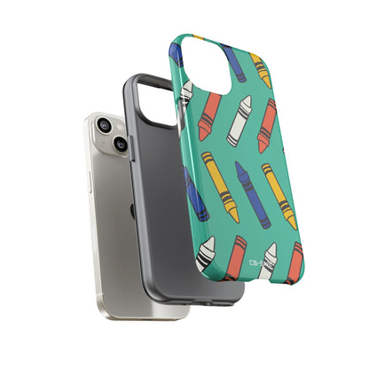 Crayons Dance Playfully - iPhone Case