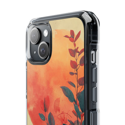 Orange Sun Harmony - Clear Impact iPhone 15 Phone Case