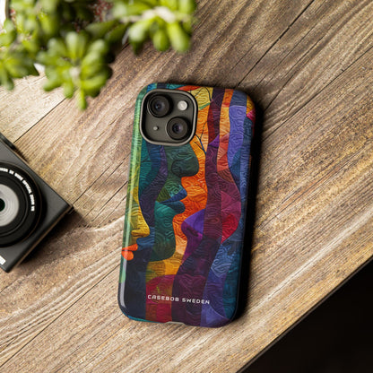 Harmonized Faces and Nature Fusion iPhone 15 - Tough Phone Case