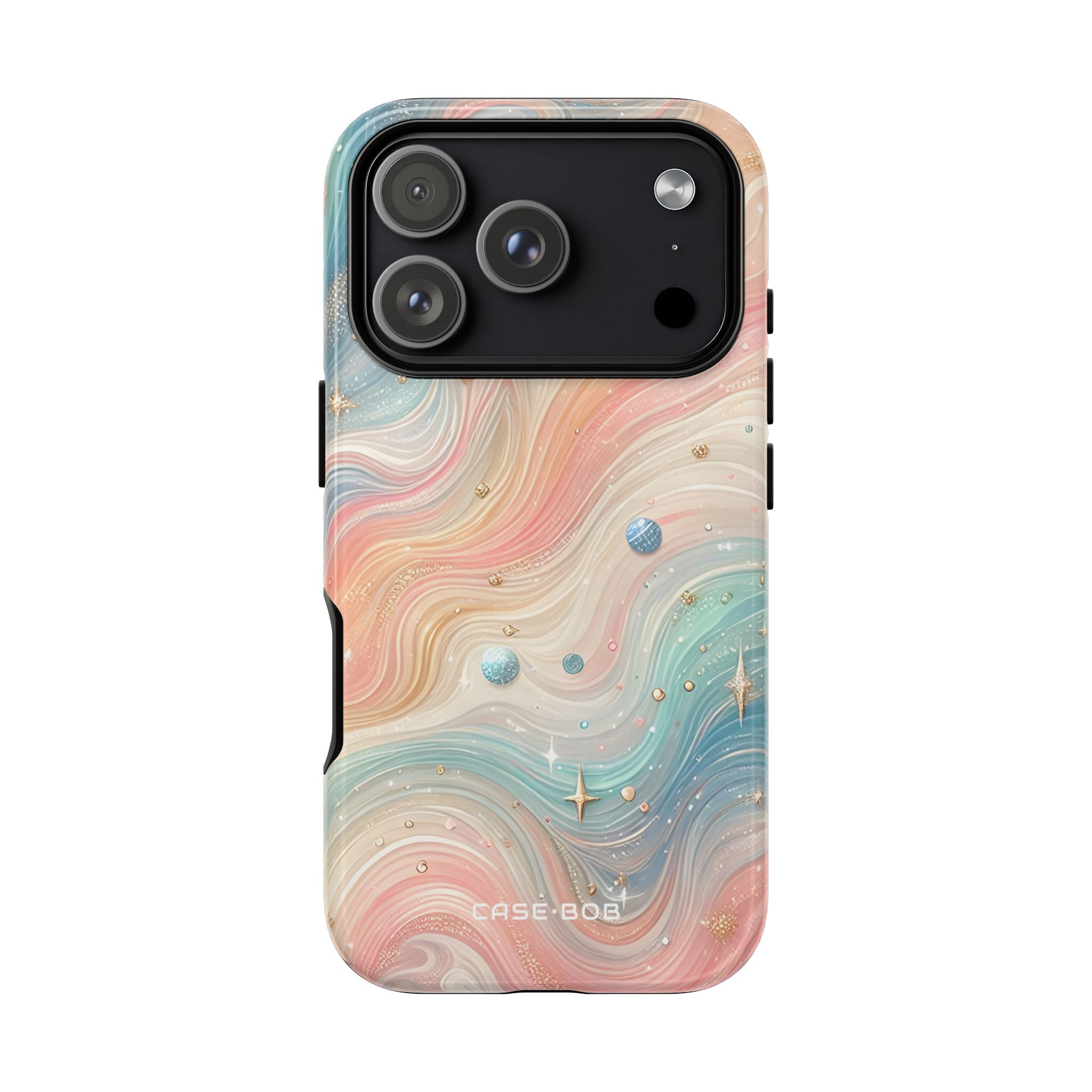 Iridescent Swirls iPhone 17 Pro Case - Tough