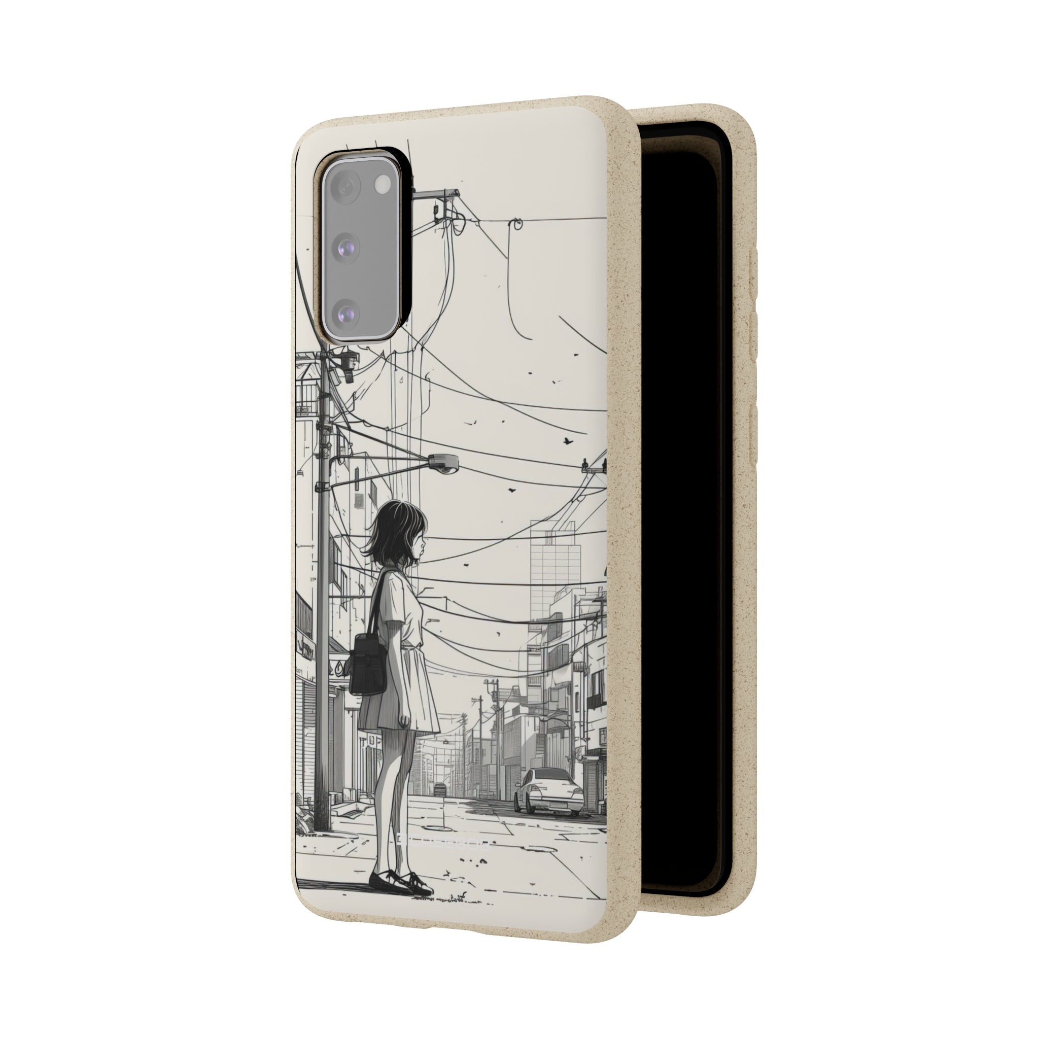 Urban Solitude Sketch | Biodegradable Phone Case