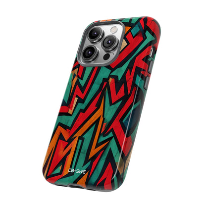 Vivid Geometry Dance - iPhone Case