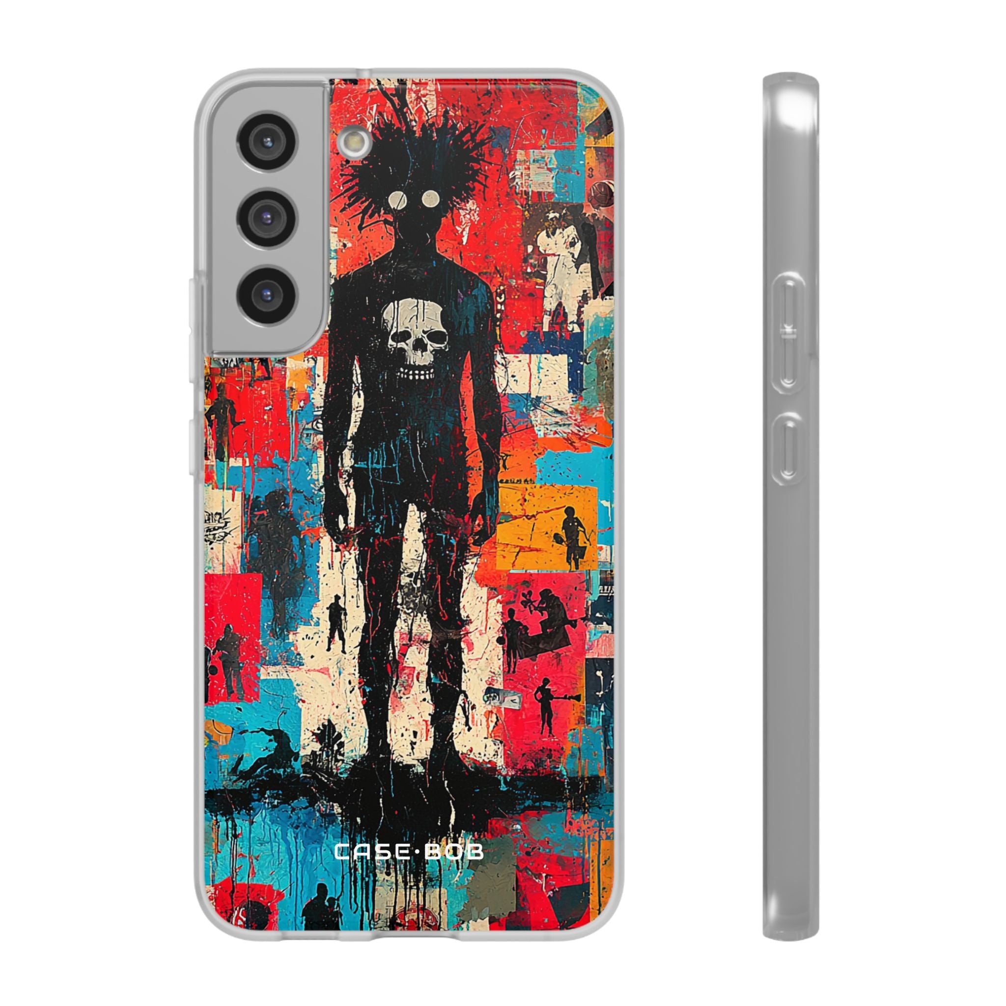 Spiky Skull Silhouette Samsung S22 Plus Case - Soft