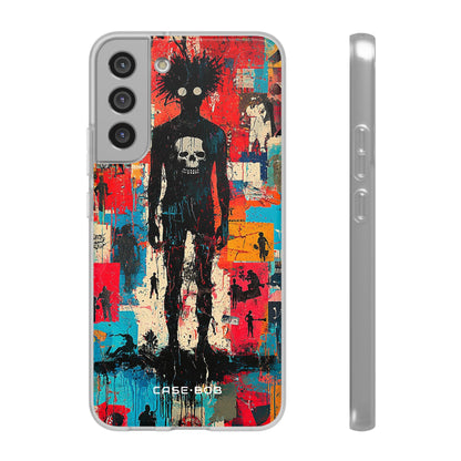 Spiky Skull Silhouette Samsung S22 Plus Case - Soft