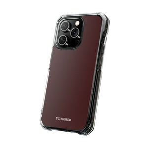 Oxblood Red | Phone Case for iPhone (Clear Impact Case - Magnetic)