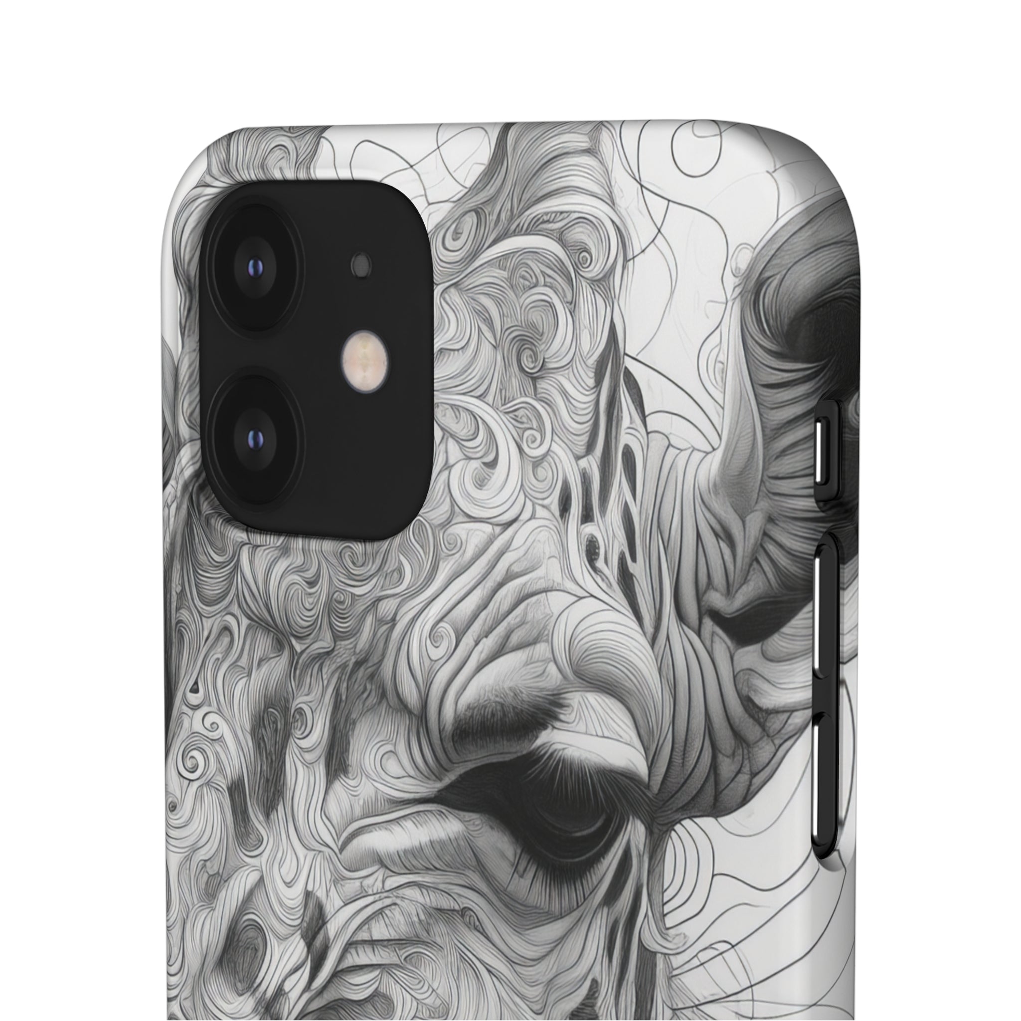 Monochrome Giraffe | Slim Phone Case for iPhone