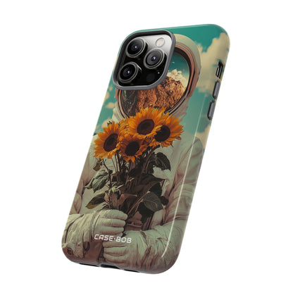 Sunflower Astronaut iPhone 14 Pro Max Case - Tough