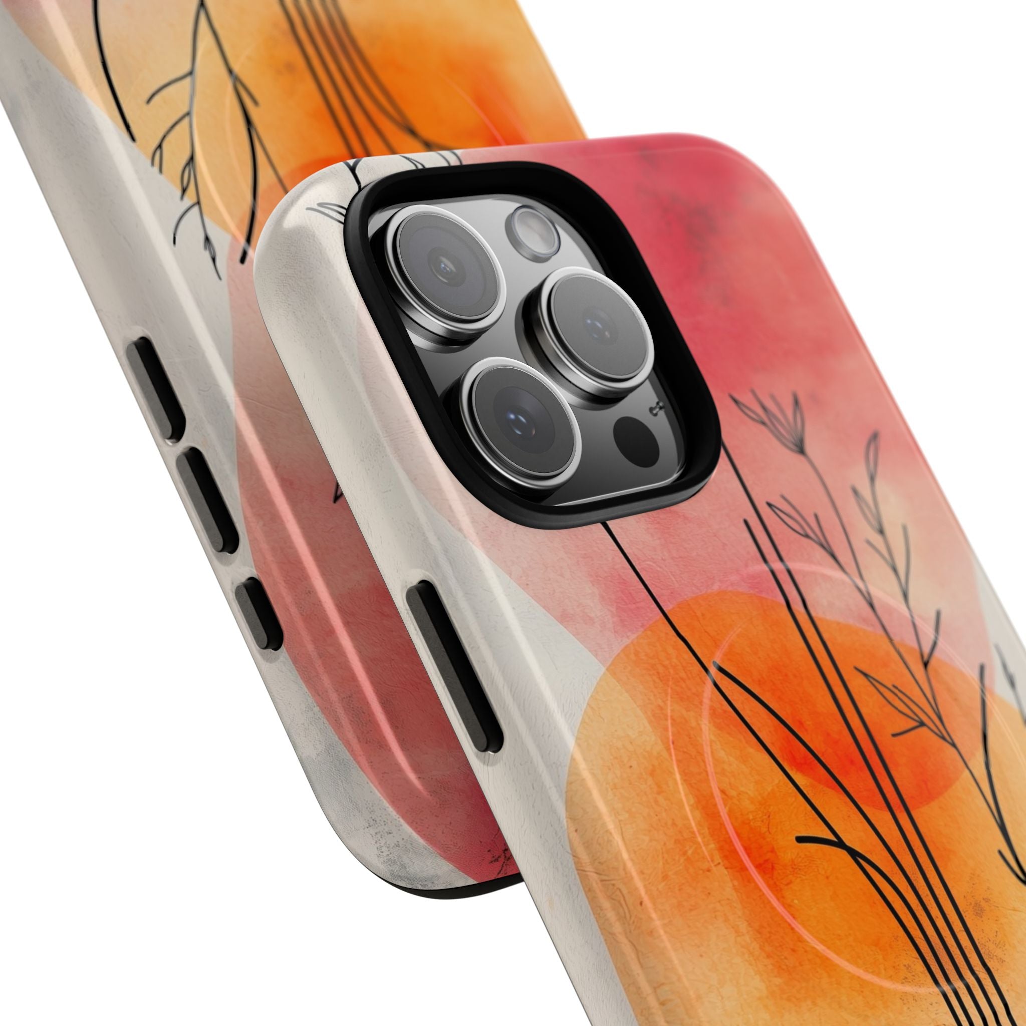 Curved Stem Sunset iPhone 16 Pro Max Case - Tough+
