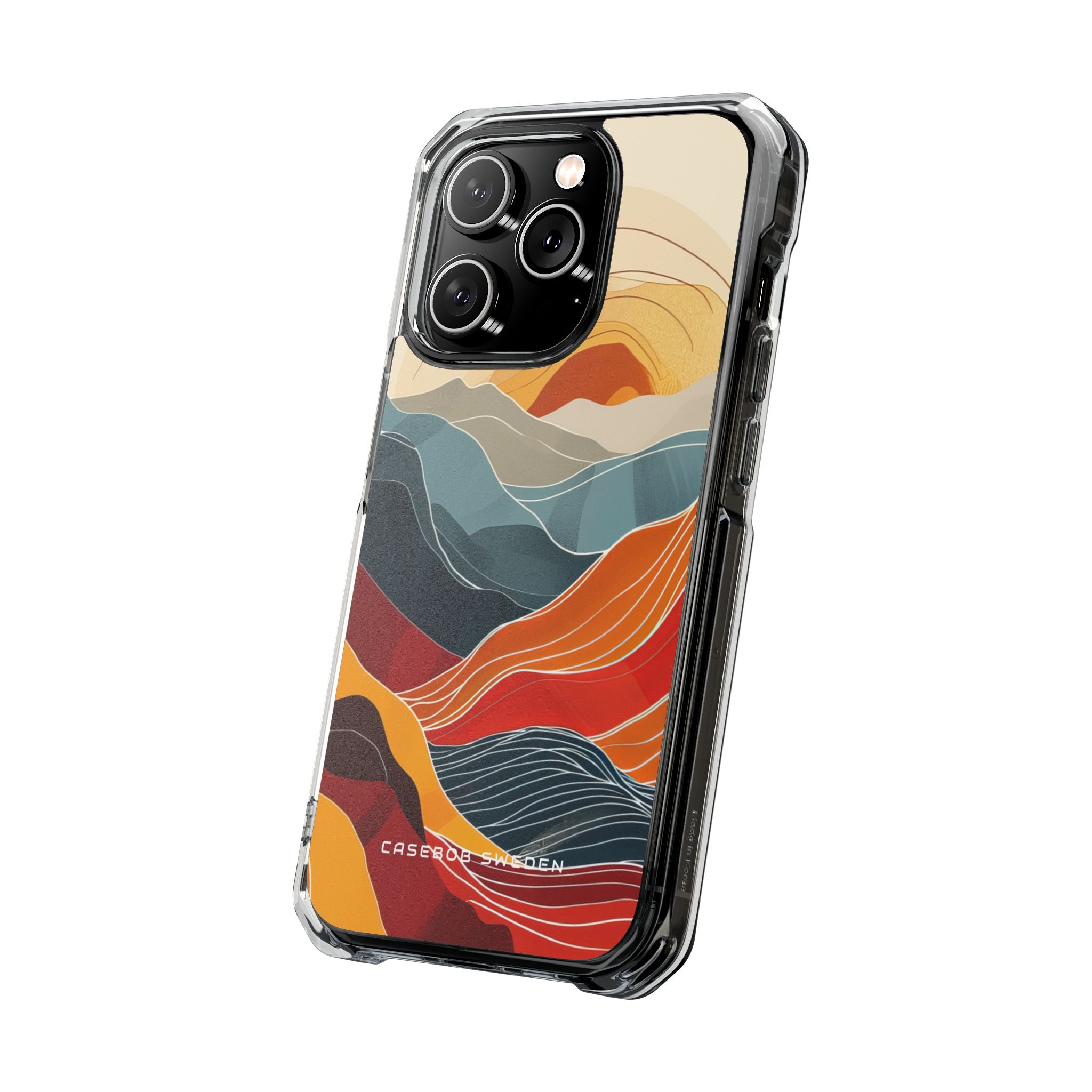 Harmonic Flow of Lines and Color iPhone 14 - Clear Impact Phone Case