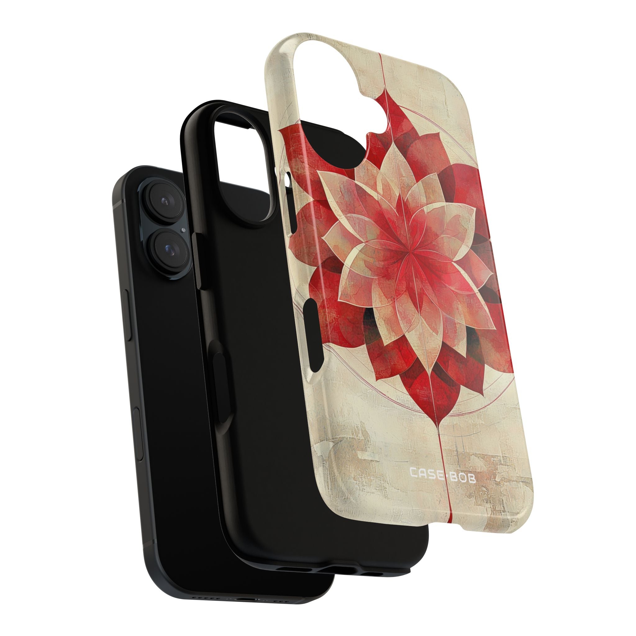 Crimson Bloom iPhone 16 Plus Case - Tough