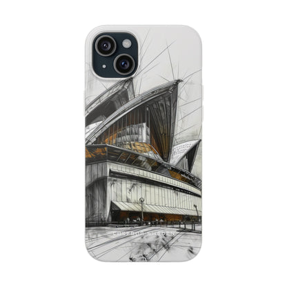 Architectural Curves in Line Formation iPhone 15 - Flexi Phone Case