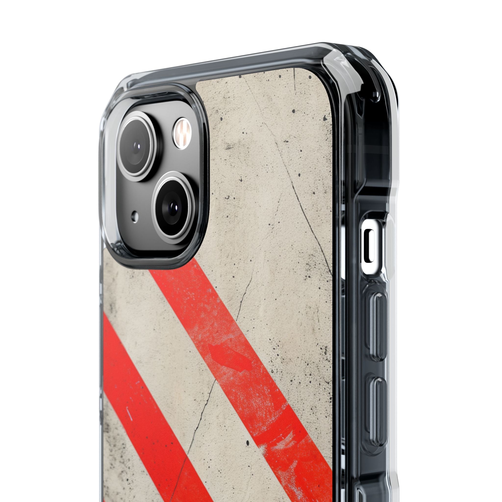 Striker Crimson Stripes iPhone 14 - Clear Impact Phone Case