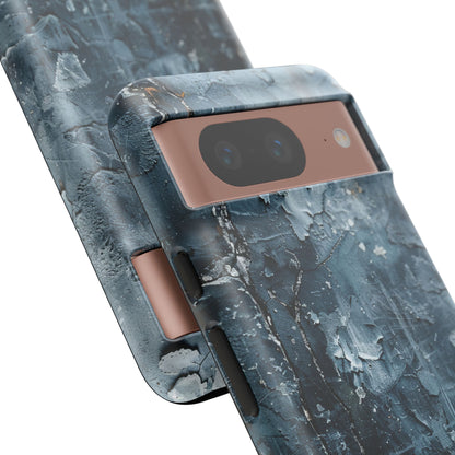 Weathered Blue Tapestry with Cracked Layers Google Pixel 8 - Tough Phone Case