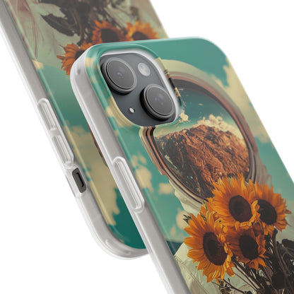 Sunflower Astronaut iPhone 15 Plus Case - Soft