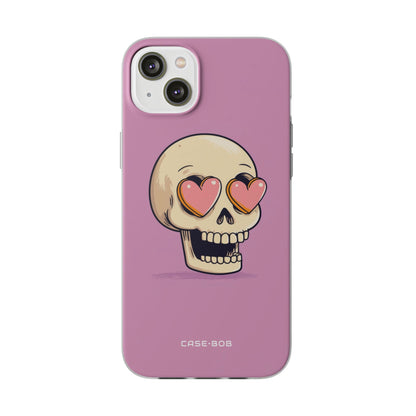 Heart Eyed Skull iPhone 14 Plus Case - Soft