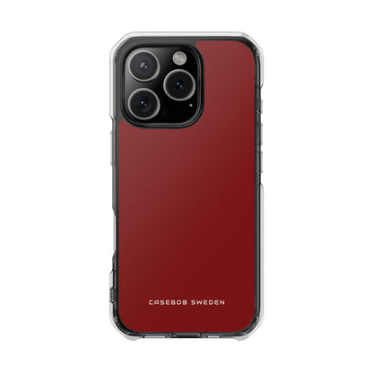 Dark Red iPhone 16 - Clear Impact Phone Case