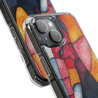 Mosaic Elephant Blue iPhone 15 Case - Impact